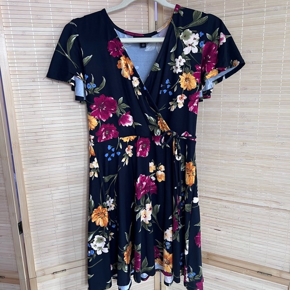 Fortune + Ivy Dresses & Skirts - Floral Faux Wrap Dress - Multicolor